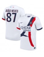 Paris Saint-Germain Joao Neves #87 Vieraspaita 2024-25 Lyhythihainen